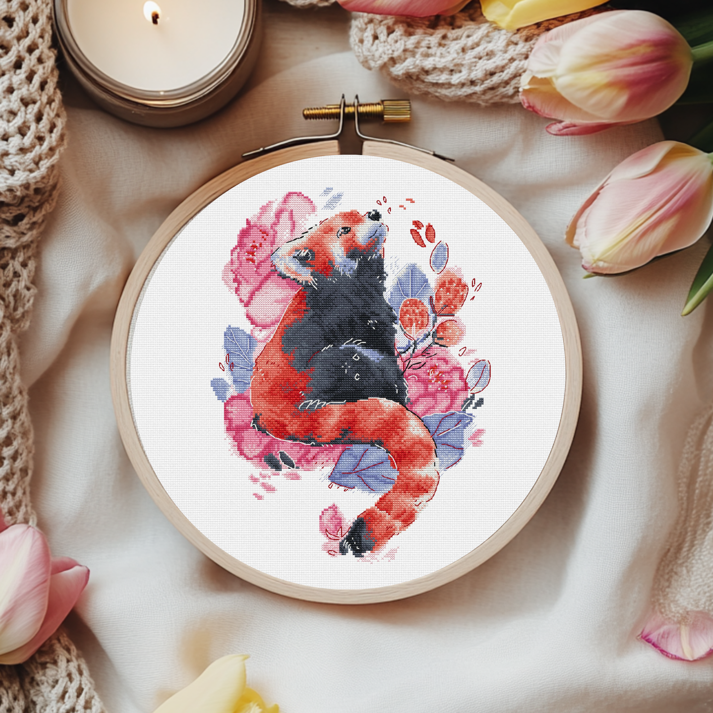 Digital Cross Stitch Pattern "Red Panda"