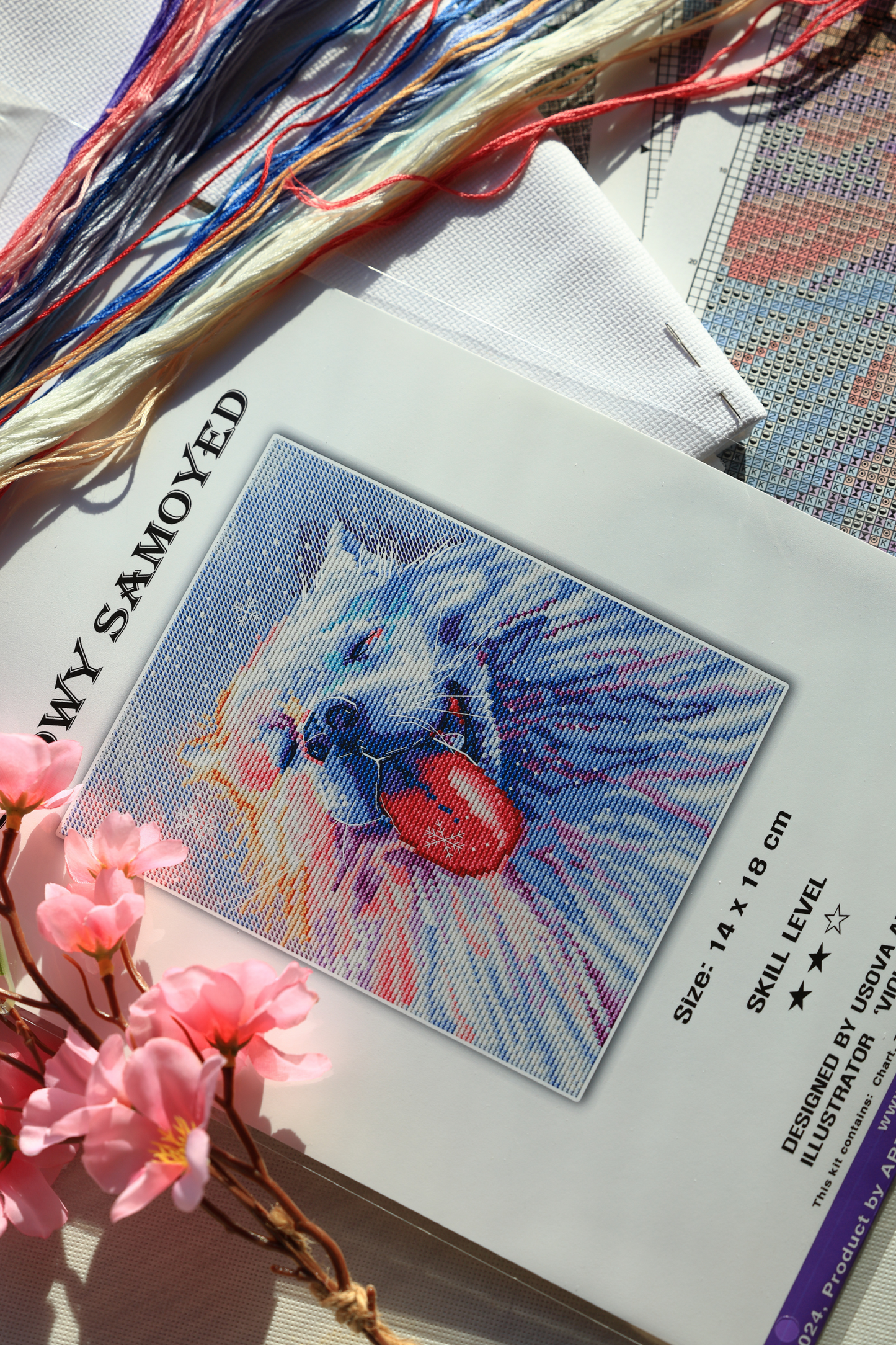 Cross Stitch KIT "Snowy Samoyed"