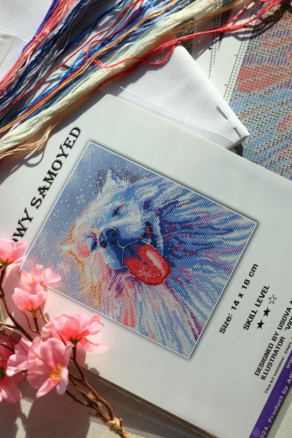 Cross Stitch KIT "Snowy Samoyed"