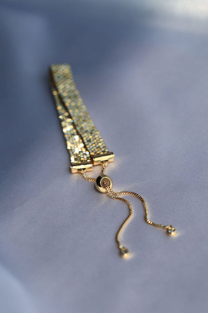 24K Gold Plated Beads Bracelet "Golden Magic"