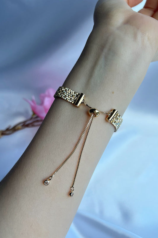 24K Gold Plated Beads Bracelet "Golden Magic"