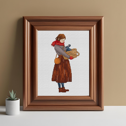Digital Cross Stitch Pattern "A wonder in the basket"