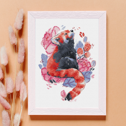 Digital Cross Stitch Pattern "Red Panda"