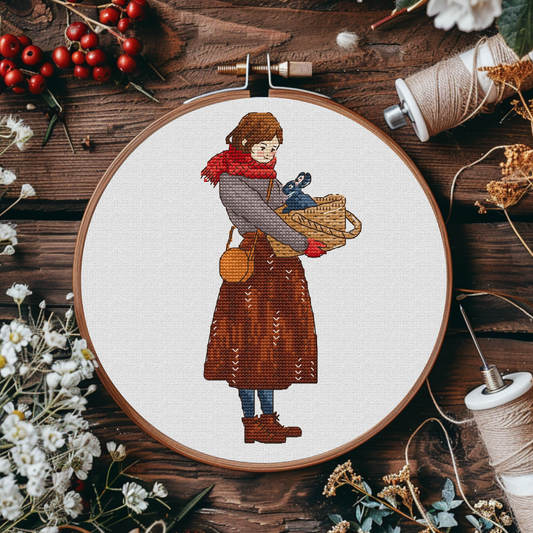 Digital Cross Stitch Pattern "A wonder in the basket"