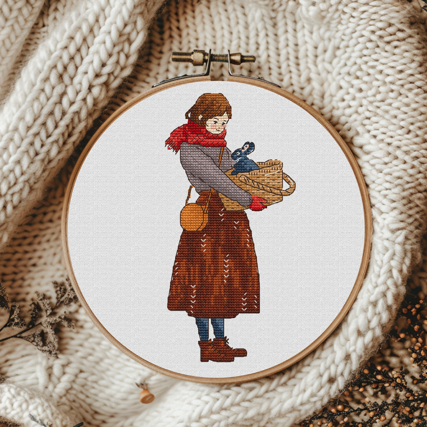 Digital Cross Stitch Pattern "A wonder in the basket"
