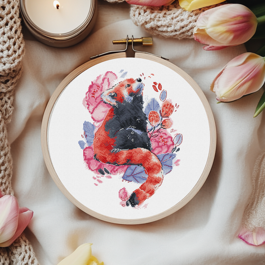 Digital Cross Stitch Pattern "Red Panda"