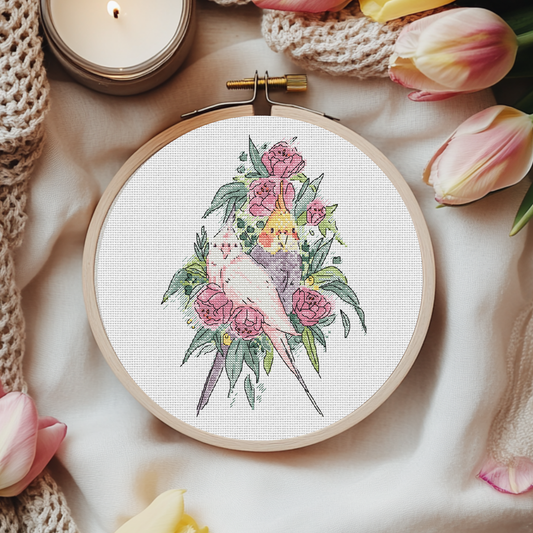 Digital Cross Stitch Pattern "Lovely Birds"