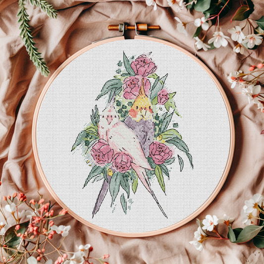 Digital Cross Stitch Pattern "Lovely Birds"