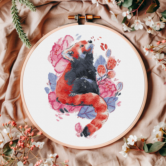 Digital Cross Stitch Pattern "Red Panda"