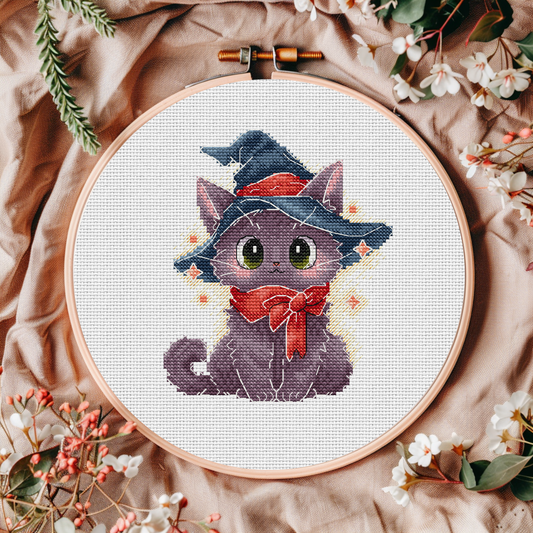 Digital Cross Stitch Pattern "Wizard Cat"