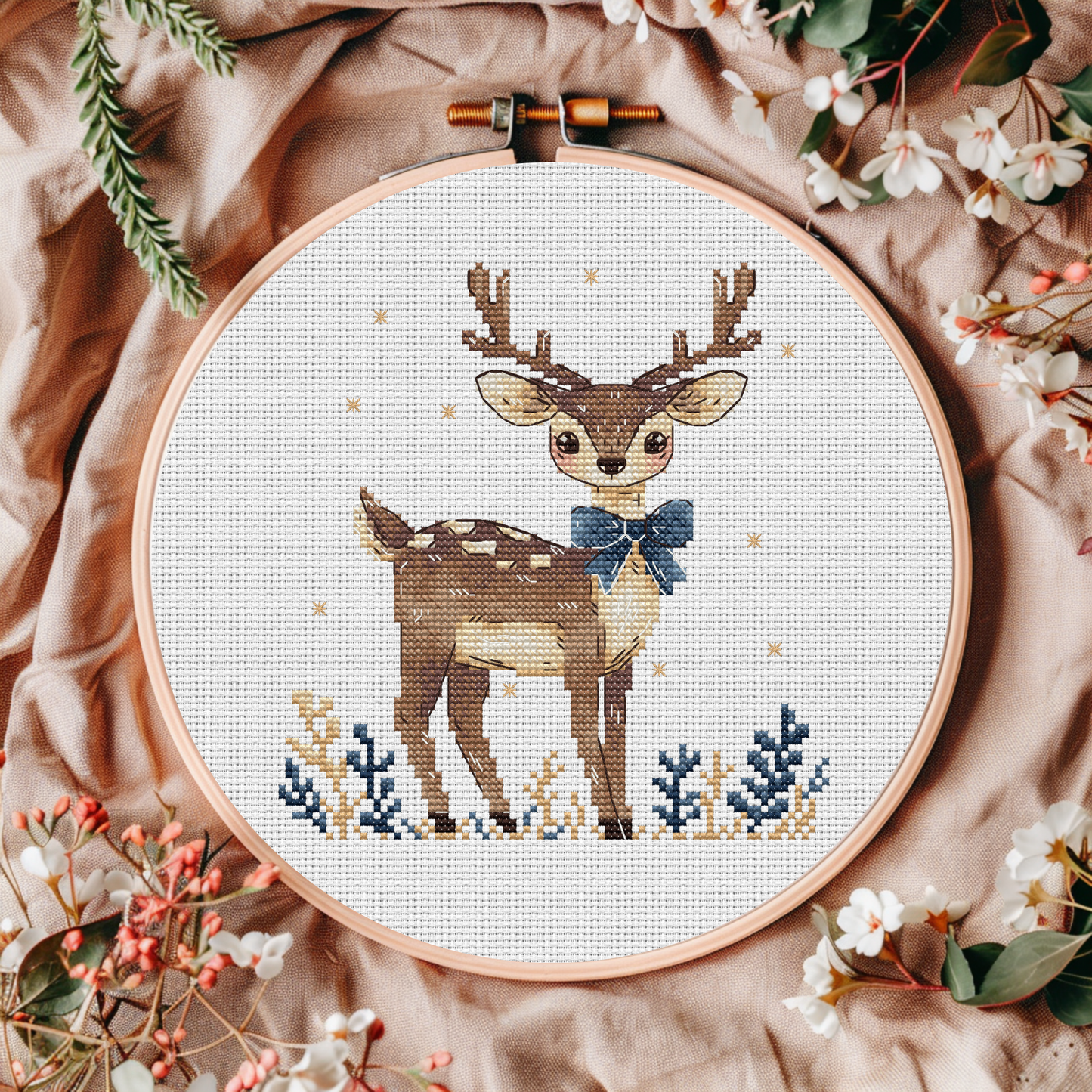 Digital Cross Stitch Pattern "Adorable Fawn"