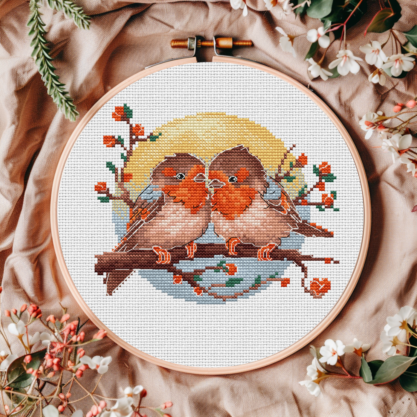 Digital Cross Stitch Pattern "Feathered Friends"