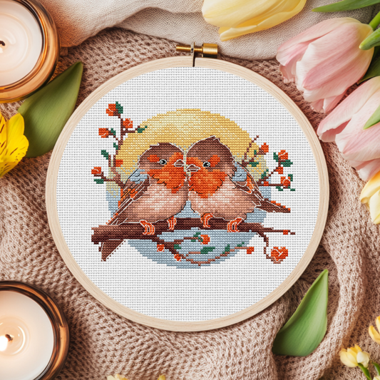 Digital Cross Stitch Pattern "Feathered Friends"