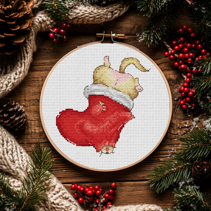 Digital Cross Stitch Pattern "Christmas stocking"