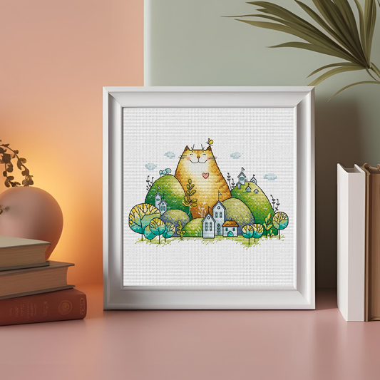 Digital Cross Stitch Pattern "Cozy Cat"