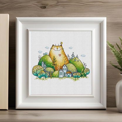 Digital Cross Stitch Pattern "Cozy Cat"