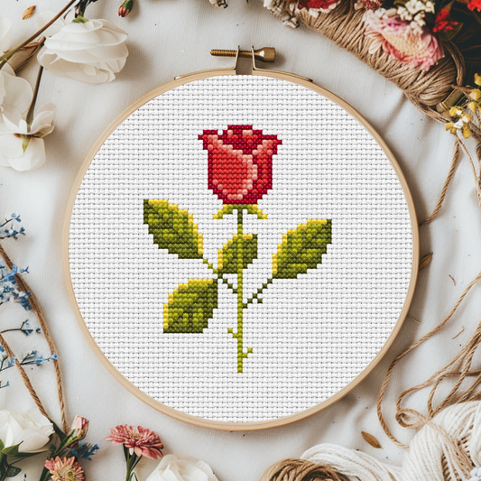 Digital Cross Stitch Pattern "Rose"