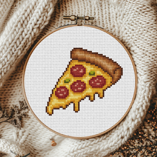 Digital Cross Stitch Pattern "Pizza"
