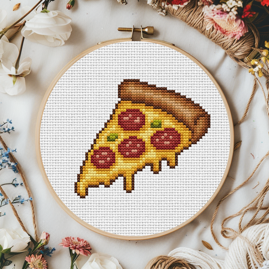 Digital Cross Stitch Pattern "Pizza"