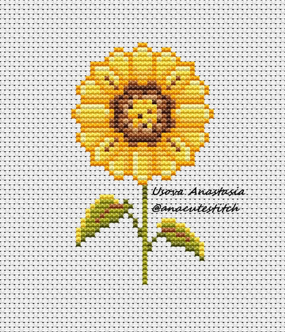 Digital Cross Stitch Pattern "Sunflower"