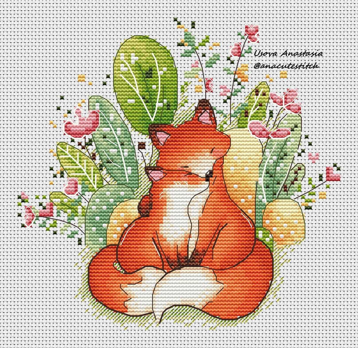 Digital Cross Stitch Pattern "Spring Love"