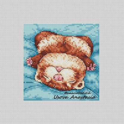 Digital Cross Stitch Pattern "Ferret"