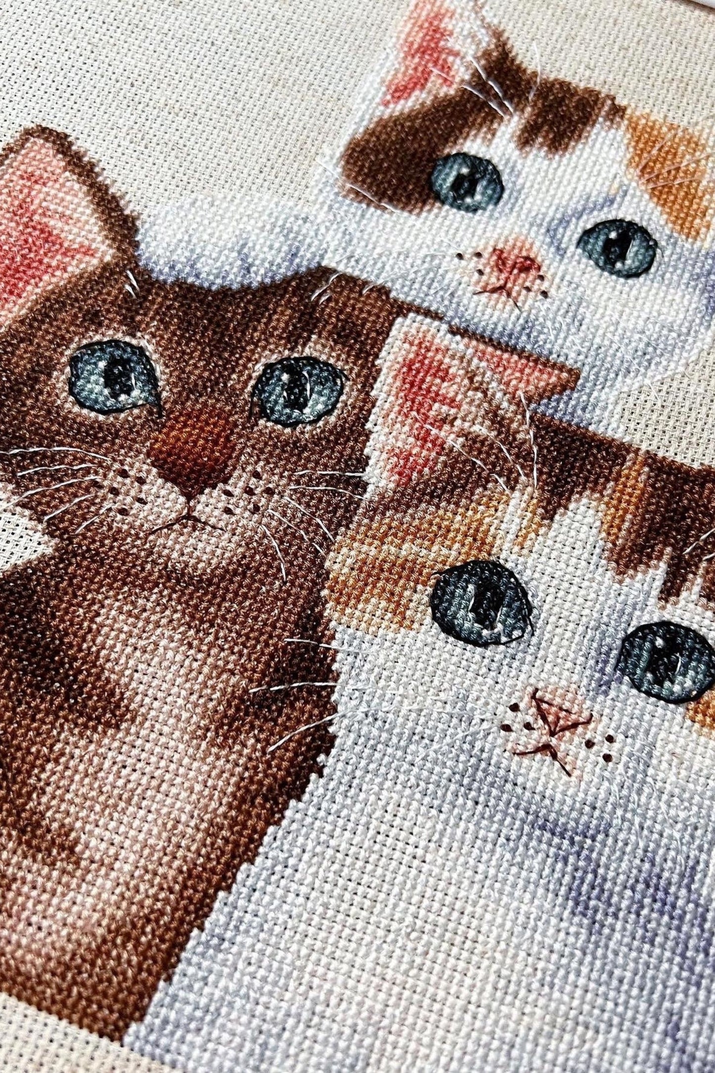 Digital Cross Stitch Pattern "Three kittens"