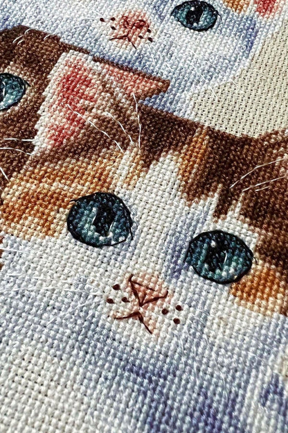 Digital Cross Stitch Pattern "Three kittens"