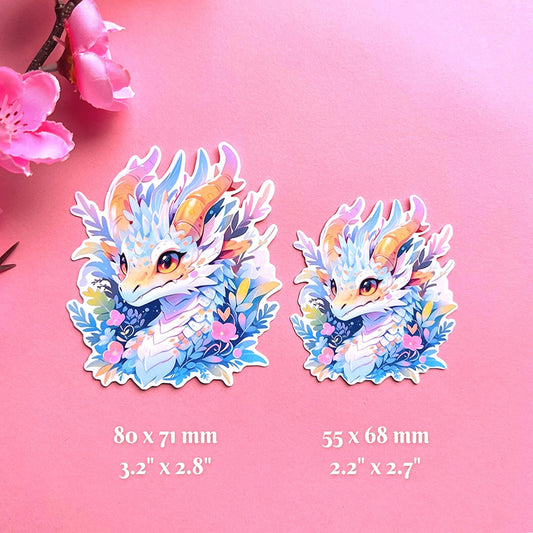 "Floral Dragon" Waterproof Sticker