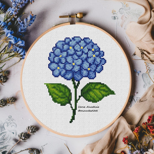 Digital Cross Stitch Pattern "Hydrangea"